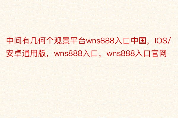 中间有几何个观景平台wns888入口中国，IOS/安卓通用版，wns888入口，wns888入口官网